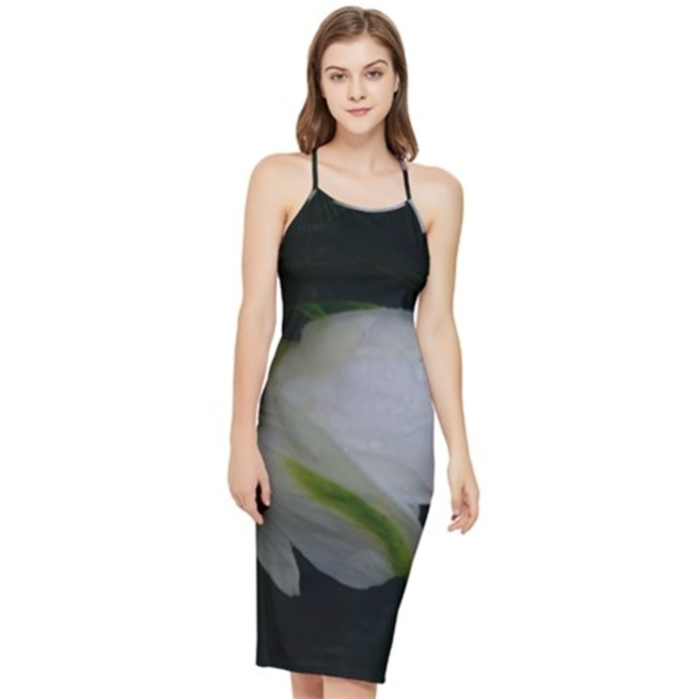 The Peace Elegant Black and White Floral Dress